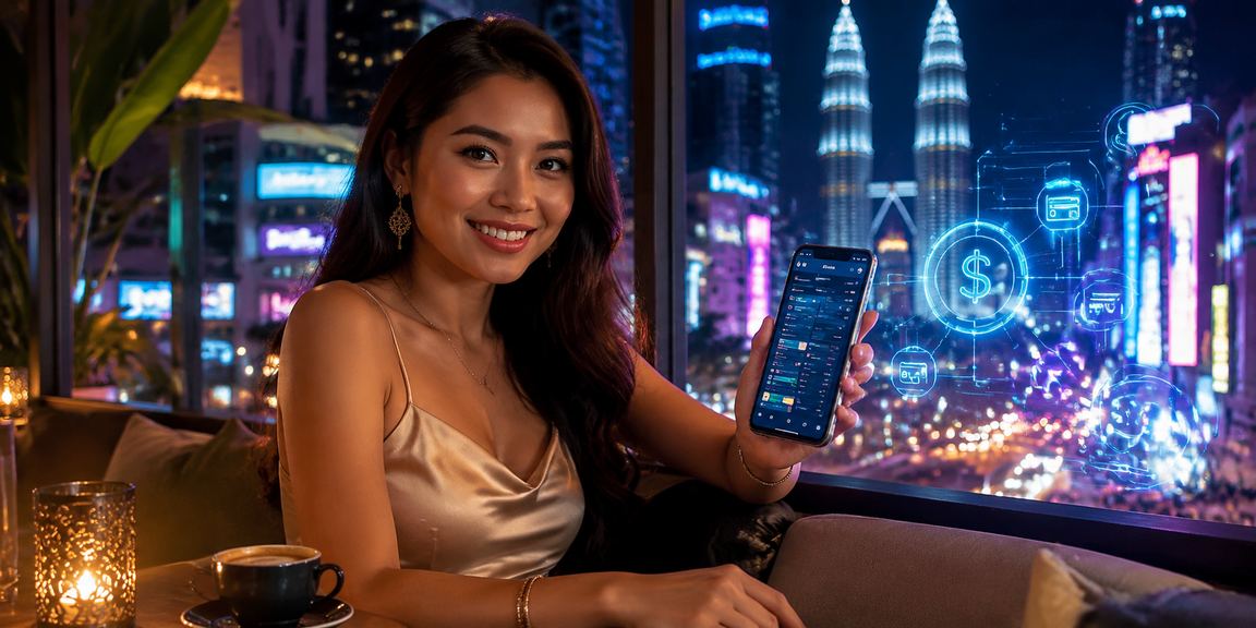Pemain menggunakan peranti mudah alih untuk akses kasino dalam talian yang selamat di Kuala Lumpur